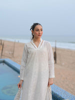 White Embroidered Schiffli Pret Eid Suit D-10