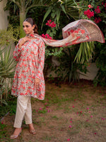 Orange Printed Lawn Pret 3 Piece