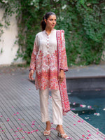 Pink and White Printed Lawn Pret 3 Piece