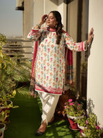 White Printed Lawn Pret 3 Piece