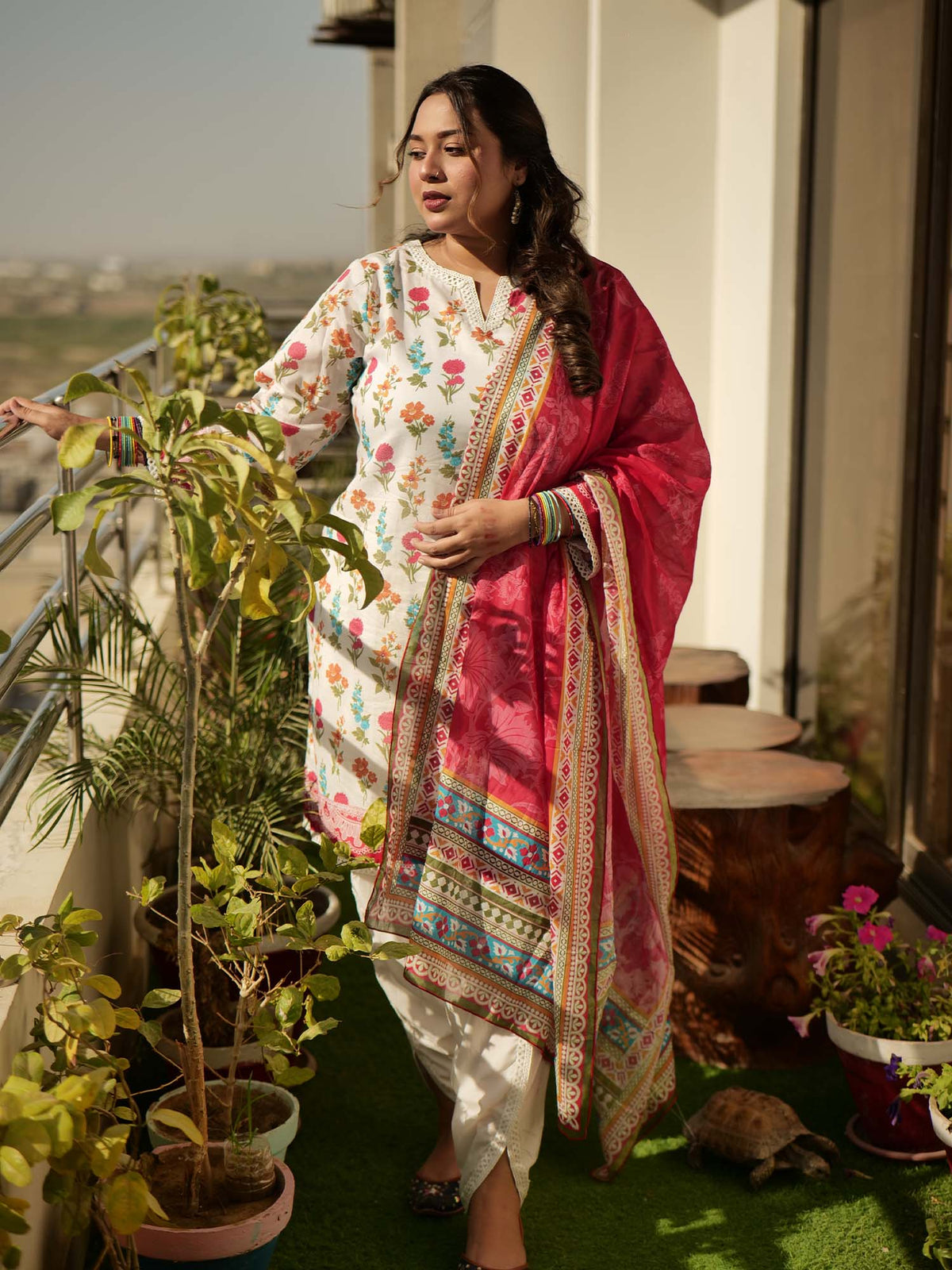 White Printed Lawn Pret 3 Piece