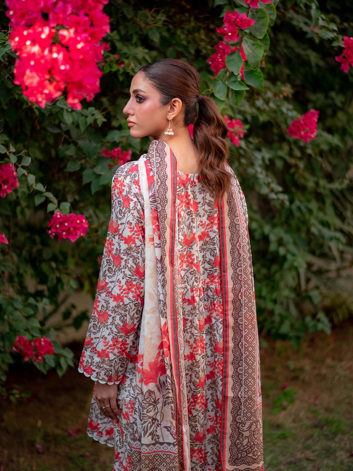 Orange Printed Lawn Pret 3 Piece Collection