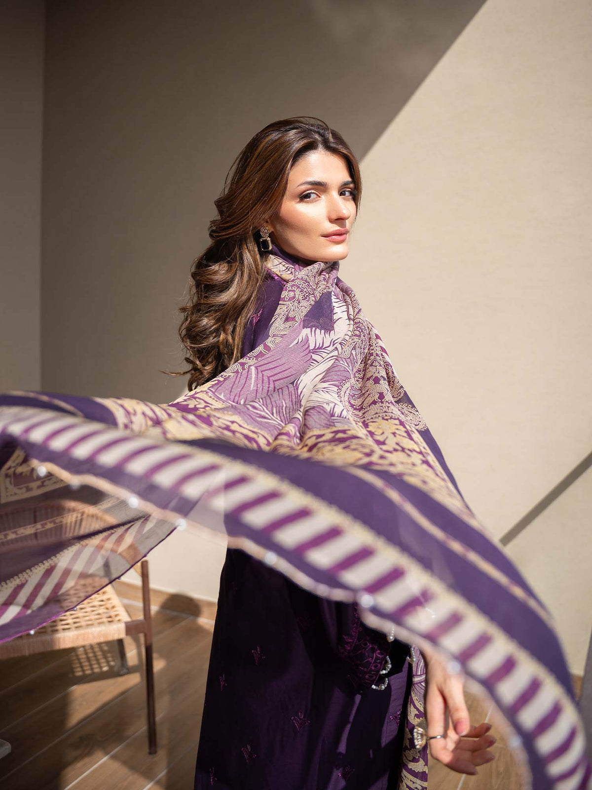 Purple Chikankari Lawn Pret Eid Suit 09