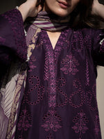 Purple Chikankari Lawn Pret Eid Suit 09