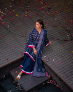 Dark Blue Premium Printed Khaddar 3 Piece 3