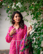 Bright Pink Premium Printed Khaddar 3 Piece 4