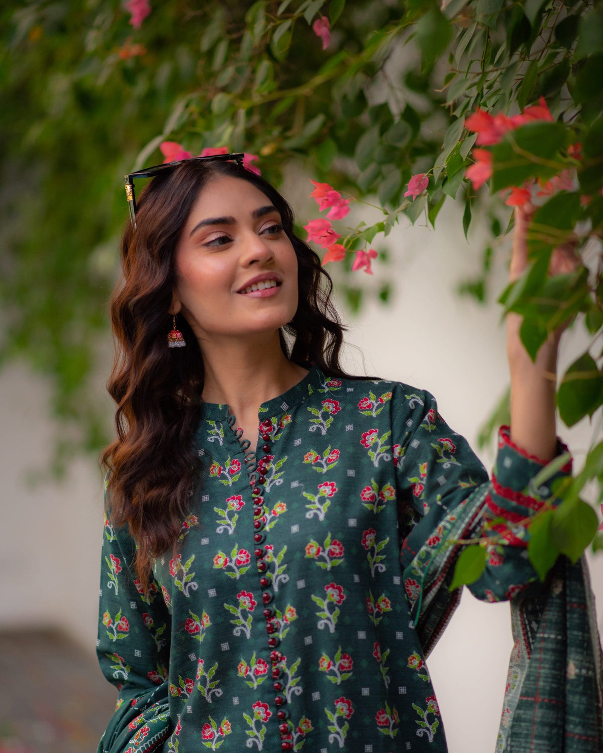 Dark Green Premium Printed Khaddar 3 Piece 5