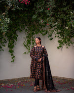 Black Premium Printed Khaddar 3 Piece 6