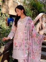 Beige Embroidered Lawn Pret 3 piece suit set 13