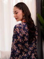 Black Printed Doria Lawn Co ord Set 06
