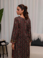 Brown Printed Doria Lawn Co ord Set 01