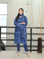 Blue Chikankari Pret Eid Suit D-06