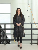 Black Chikankari Pret Eid Suit D-08