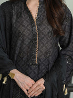 Black Chikankari Pret Eid Suit D-08