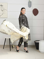 Black Embroidered Masuri Pret Eid Suit D-08