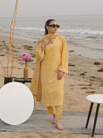 Yellow Embroidered Schiffli Pret Eid Suit D-05