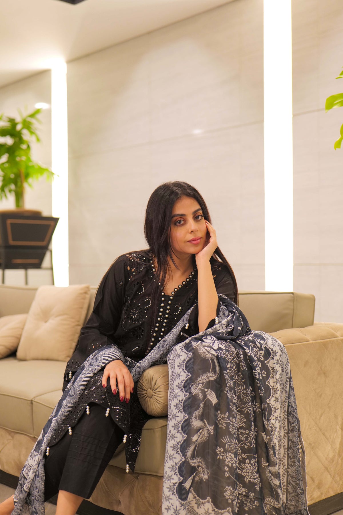 Black Chikankari Lawn Pret Eid Suit 11